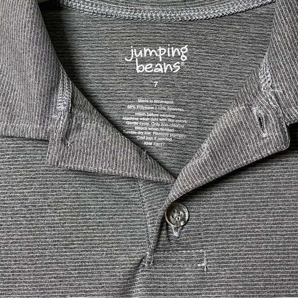 Jumping Beans Charcoal boys Polo Shirt size 7 - Picture 2 of 3